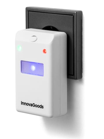 InnovaGoods 2er-Set: Ultraschall-Schädlingsbekämpfer in Weiß - (B)6,5 x (H)9,8 x (T)6 cm