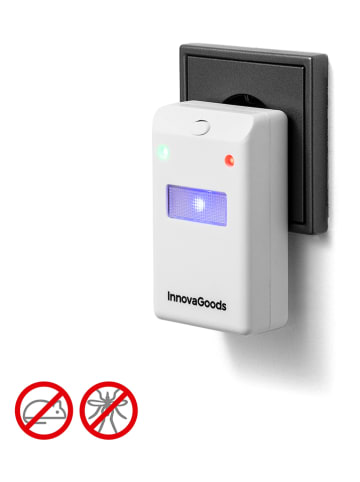 InnovaGoods 2-delige set: ultrasone ongediertebestrijders wit - (B)6,5 x (H)9,8 x (D)6 cm