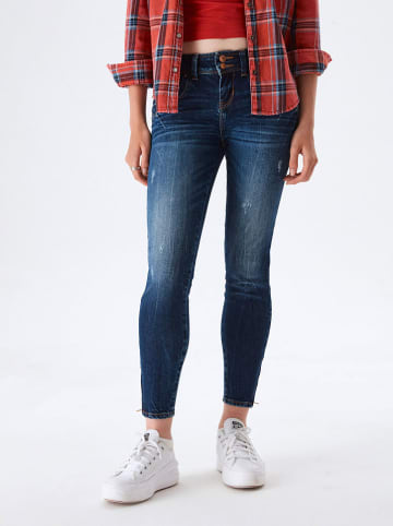 LTB Dżinsy "Senta Zip" - Skinny fit - w kolorze granatowym