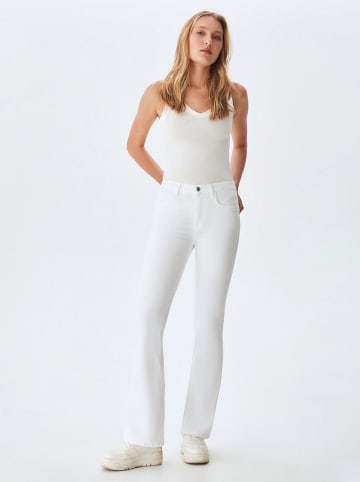 LTB Spijkerbroek "Novi" - flared fit - wit