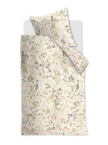 Beddinghouse Satin-Bettwäsche-Set "Olivia" in Beige/ Grün