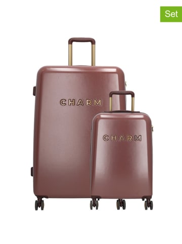 Charm 2-delige hardcase trolleyset "Capetown" bordeaux