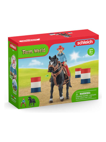 Schleich Speelfiguren "Barrel Racing with Cowgirl" - vanaf 3 jaar