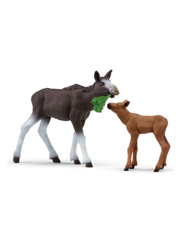 Schleich Zestaw figurek "Moose with calf" do zabawy - 3+
