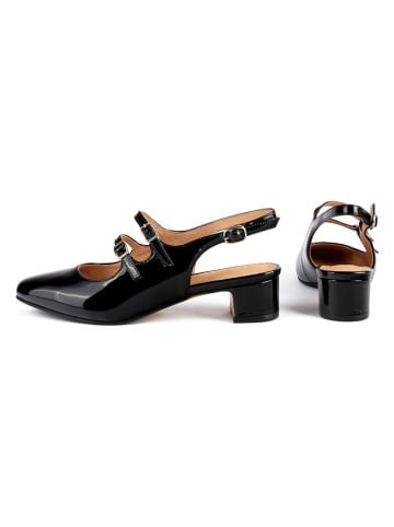 loft37 Leren slingpumps zwart