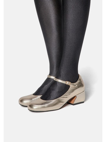 loft37 Leder-Pumps in Gold