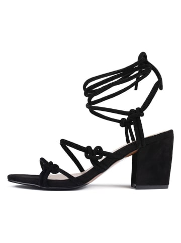 loft37 Leder-Sandaletten in Schwarz