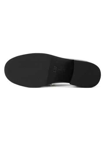 loft37 Leren mocassins zilverkleurig