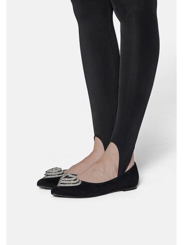 loft37 Leren ballerina's zwart