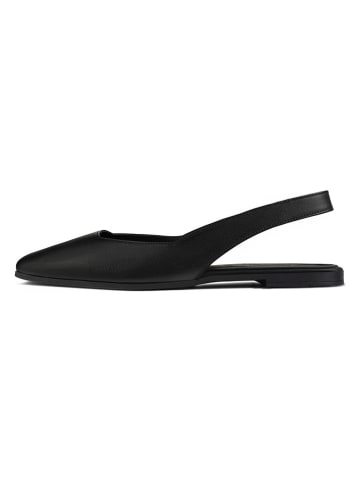 loft37 Leren slingballerina's zwart