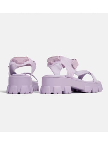 loft37 Leren haksandalen paars