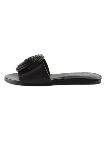loft37 Leren slippers zwart