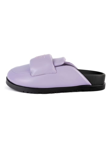 loft37 Leder-Clogs in Lila