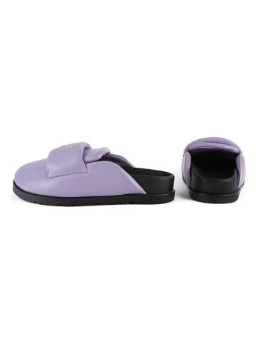 loft37 Leren clogs paars