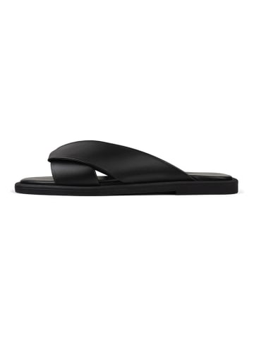 loft37 Leren slippers zwart