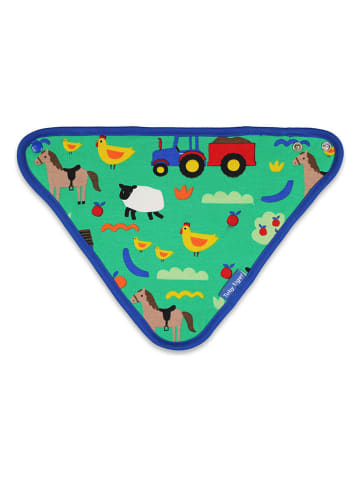 Toby Tiger Driehoekige doek groen - (L)32 x (B)22 cm