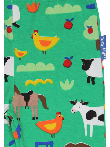 Toby Tiger Legginsy w kolorze zielonym