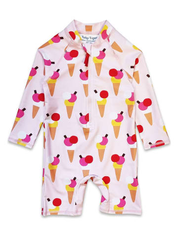 Toby Tiger Bade-Overall in Rosa