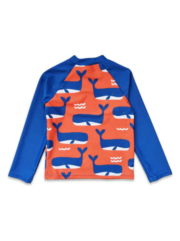 Toby Tiger Badeshirt in Blau/ Rot