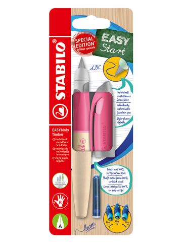 STABILO Schulfüller - Rechtshänder "EASYbirdy" - Feder A - Rosa(löschbar)