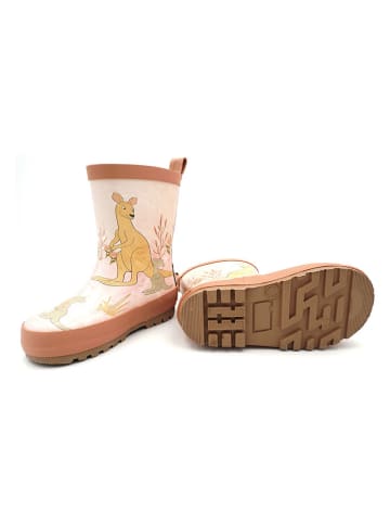 MaxiMo Gummistiefel "Känguru" in Rosa/ Hellbraun