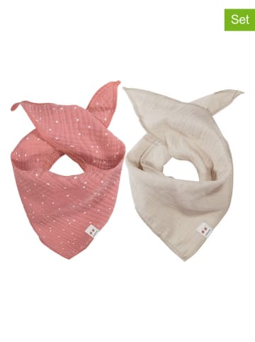 MaxiMo 2er-Set: Dreiecktücher in Beige/ Rosa