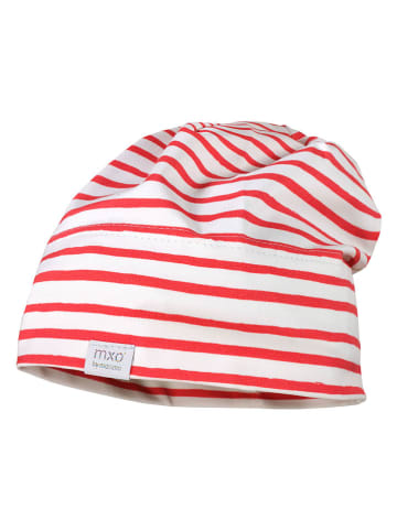 MaxiMo Beanie in Rot/ Weiß