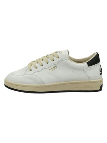 GANT Footwear Leder-Sneakers in Weiß/ Beige