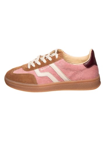 Gant Leder-Sneakers in Rosa/ Hellbraun