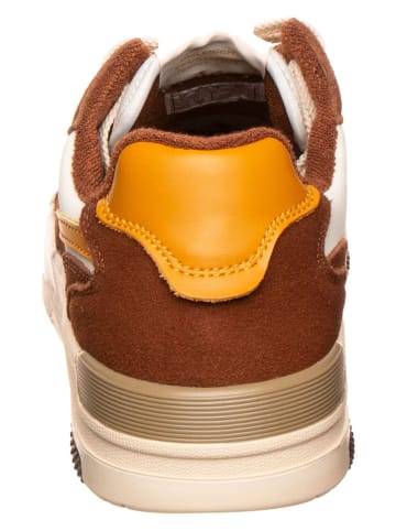 Gant Skórzane sneakersy w kolorze biało-brązowo-pomarańczowym