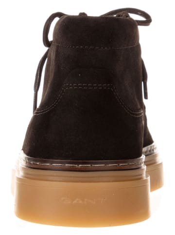Gant Leren enkelboots bruin