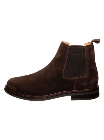 Gant Leder-Chelsea-Boots in Braun