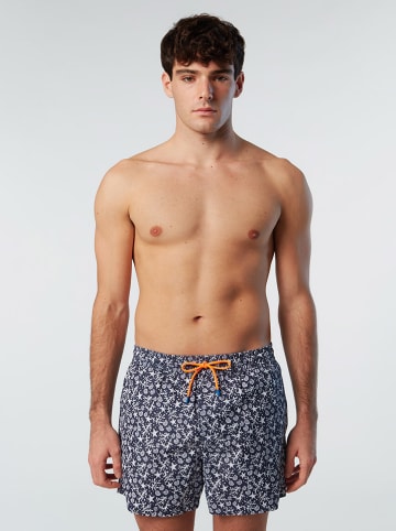 North Sails Badeshorts "Volley All Over" in Dunkelblau/ Weiß