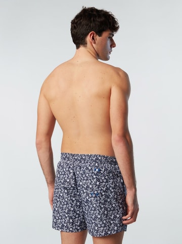 North Sails Badeshorts "Volley All Over" in Dunkelblau/ Weiß