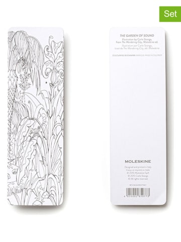 Moleskine Zakładki (6 szt.) "Garden" w kolorze czarno-białym do książek
