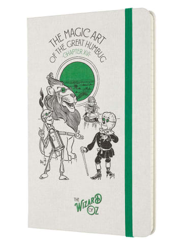 Moleskine Notizbuch "Wizard of Oz"  in Weiß/ Grün - (B)13 x (H)21 cm