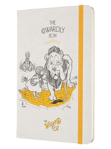 Moleskine Notizbuch "Wizard of Oz"  in Weiß/ Gelb - (B)13 x (H)21 cm