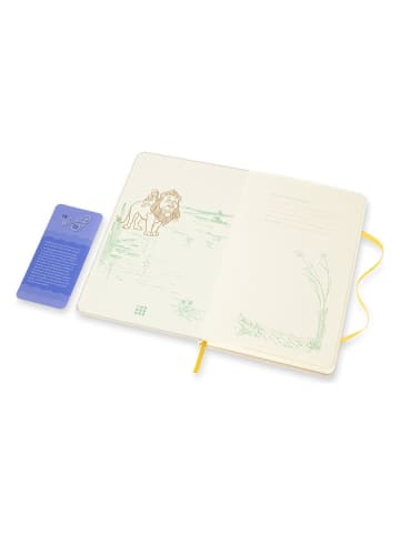 Moleskine Notizbuch "Wizard of Oz"  in Weiß/ Gelb - (B)13 x (H)21 cm