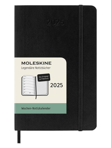 Moleskine Wochenkalender "2025" in Schwarz - (B)9 x (H)14 cm