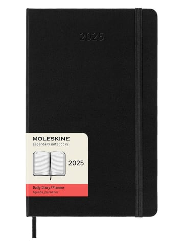Moleskine Kalendarz dzienny "2025" w kolorze czarnym - 13 x 21 cm