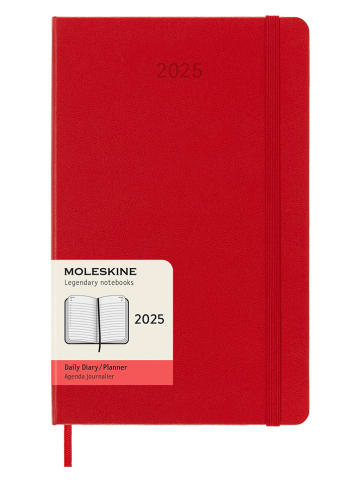 Moleskine Kalendarz dzienny "2025" w kolorze czerwonym - 13 x 21 cm
