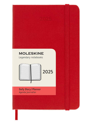Moleskine Tageskalender "2025" in Rot - (B)9 x (H)14 cm