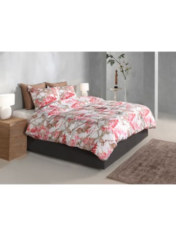 Zo!Home Satin-Bettwäsche-Set "Dario" in Rosa/ Beige