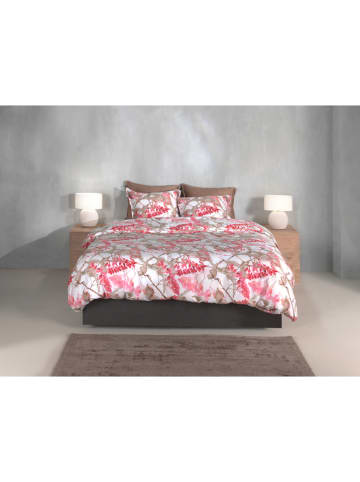 Zo!Home Satin-Bettwäsche-Set "Dario" in Rosa/ Beige