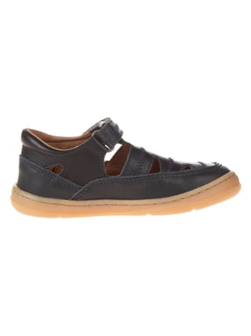 El Naturalista Leren ballerina's donkerblauw