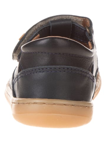El Naturalista Leren ballerina's donkerblauw