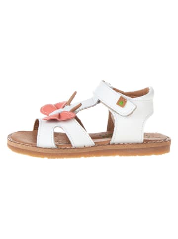 El Naturalista Leder-Sandalen in Weiß