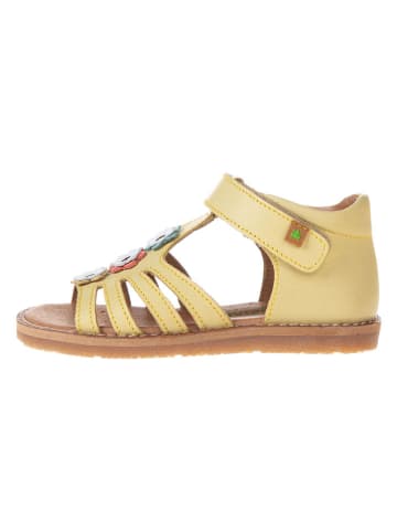 El Naturalista Leren sandalen geel