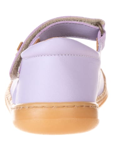 El Naturalista Leren ballerina's met bandje paars