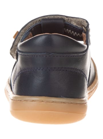 El Naturalista Leren ballerina's donkerblauw